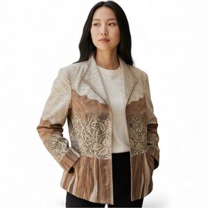 Coldwater Creek Women’s Faux Suede Patchwork Jacket, Size P8